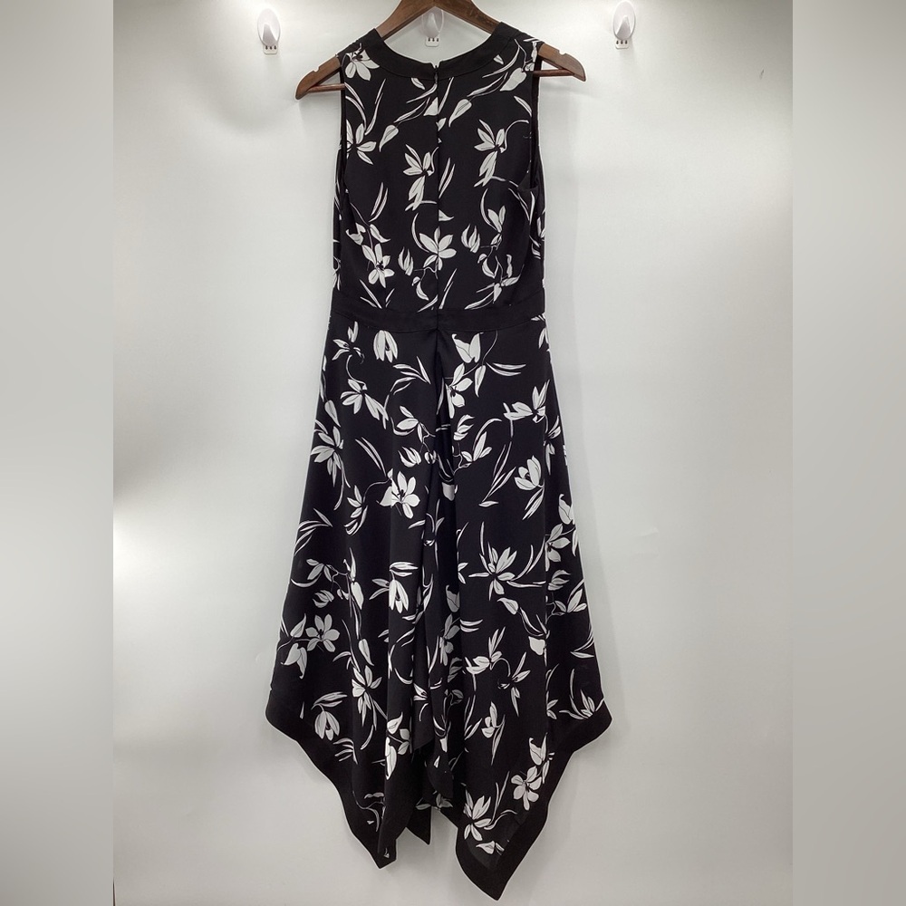 Banana Republic Black and White Handkerchief-Hem Dress - Picture 4 of 12